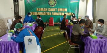 RSU Muhammadiyah Sumut Gelar Vaksinasi Tahap ke-3 Nakes
